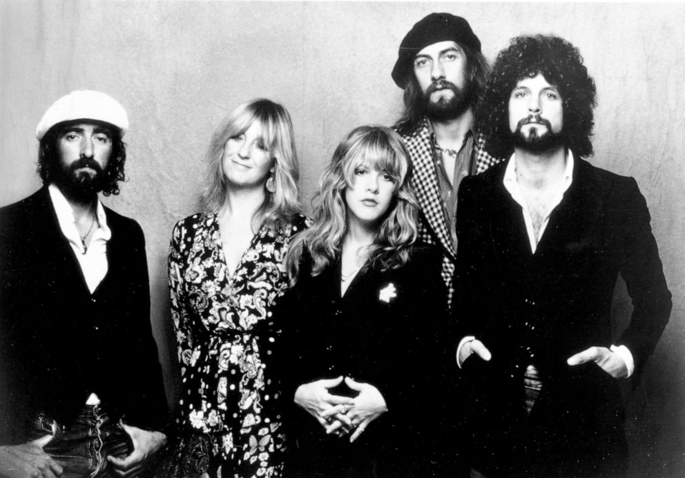 PHOTO: Left to right, John McVie, Christine McVie, Stevie Nicks, Mick Fleetwood, and Lindsey Buckingham of the rock group "Fleetwood Mac" pose for a portrait in 1975.