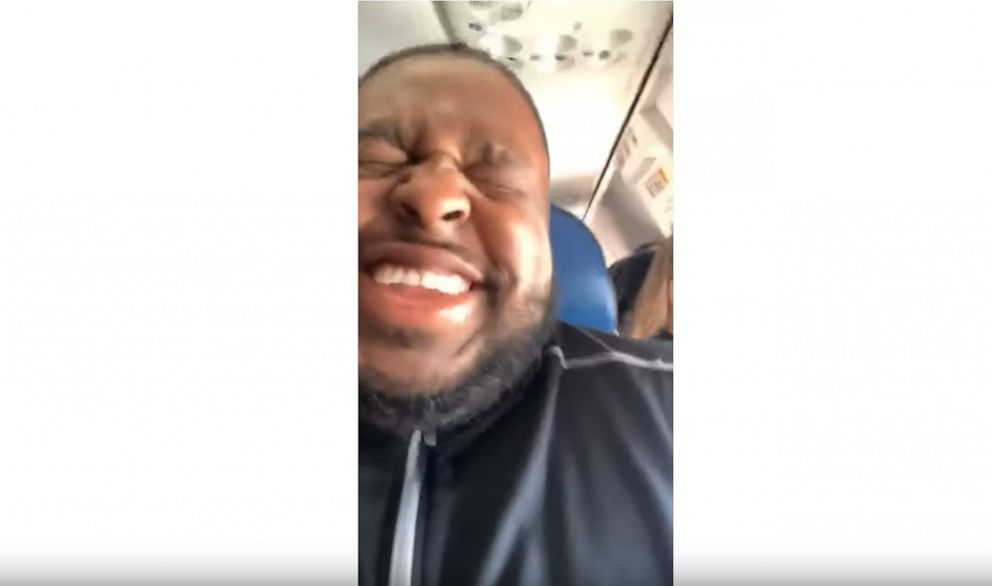 PHOTO: Darryl shared a video on his Facebook on May 17, after his son, Rodney, 4, called out a fellow airline passenger for putting their foot on the side of his seat.