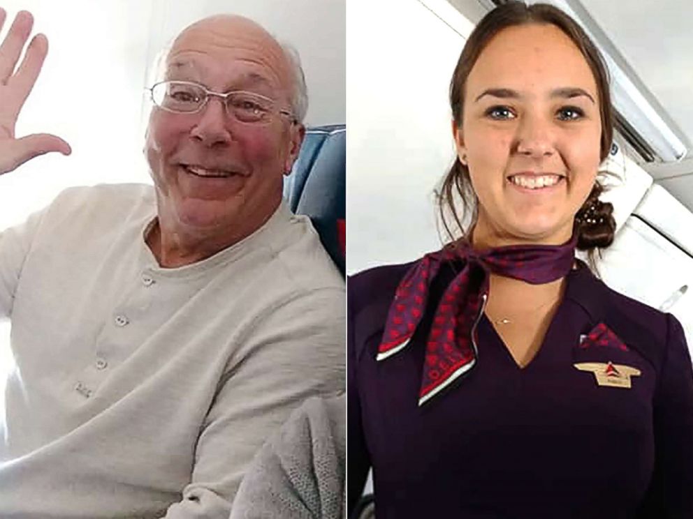 PHOTO: Hal Vaughan, left, flew on Christmas Eve so that his flight attendant daughter wouldn't have to spend Christmas alone.