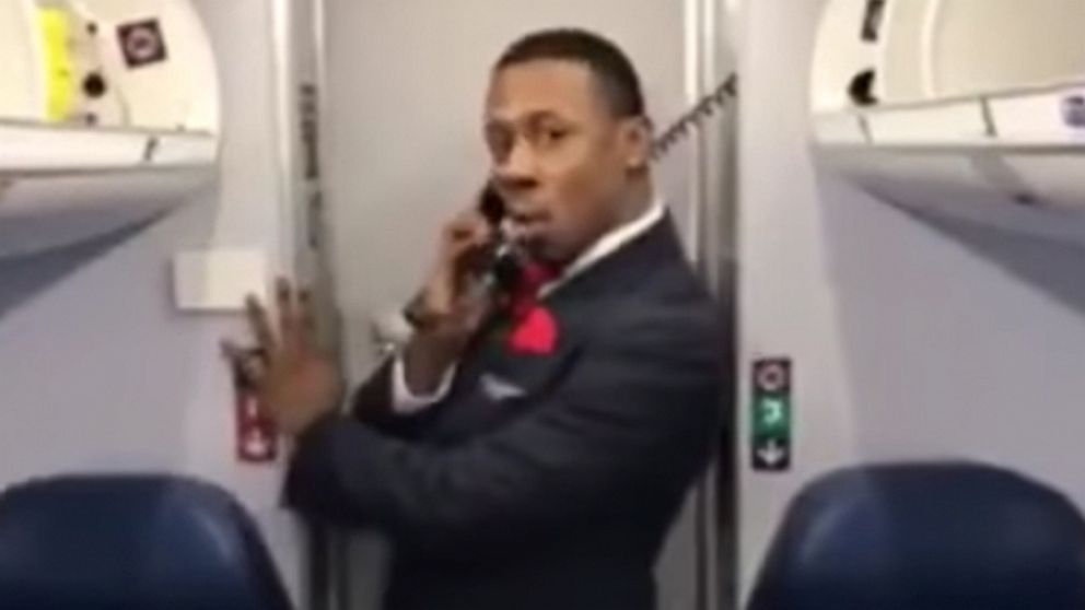 PHOTO: Marcus Gindrow, a member of Endeavor Air's flight crew, recorded his "Toxic" dance on March 31 during a layover in Atlanta, Georgia.