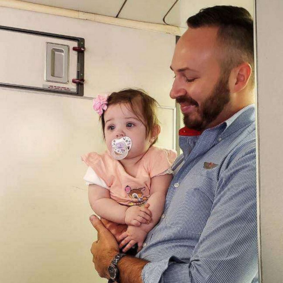 VIDEO: This flight attendant calmed down a crying baby on her first flight 
