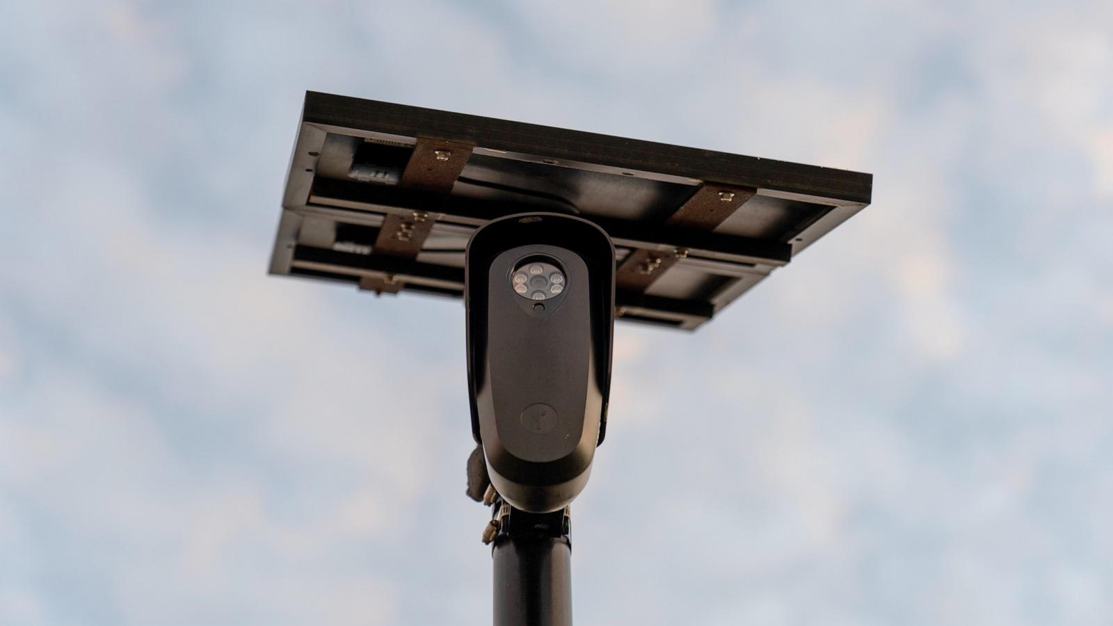 PHOTO: A Flock Safety license plate reader is seen along a public road, Oct. 16, 2025, in Houston.