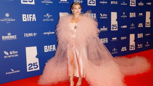 Florence Pugh Turns Heads In Pink Dress For British Independent Film ...