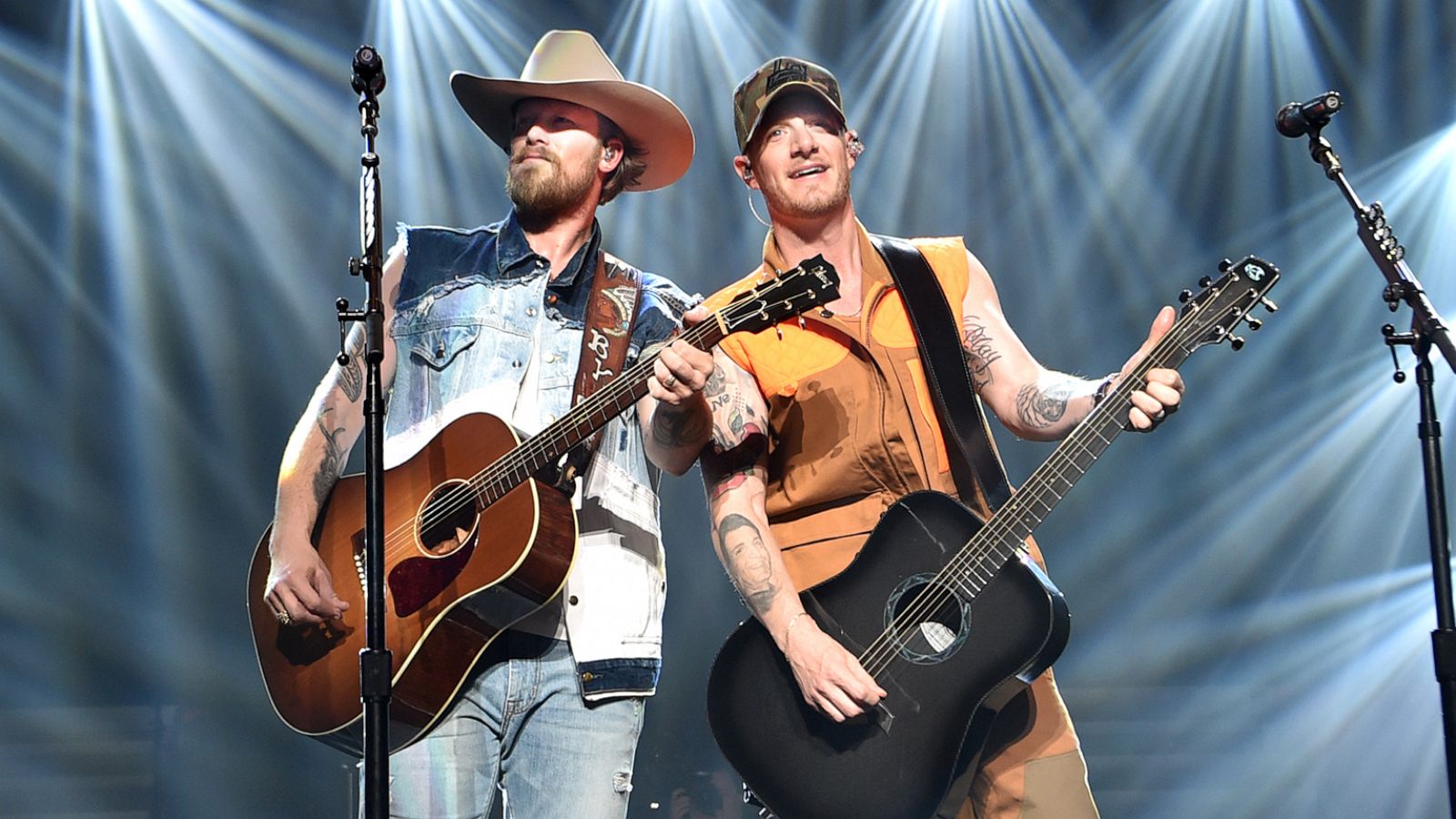 PHOTO: Brian Kelley and Tyler Hubbard of Florida Georgia Line perform onstage at The Wiltern in Los Angeles, Feb. 19. 2019.