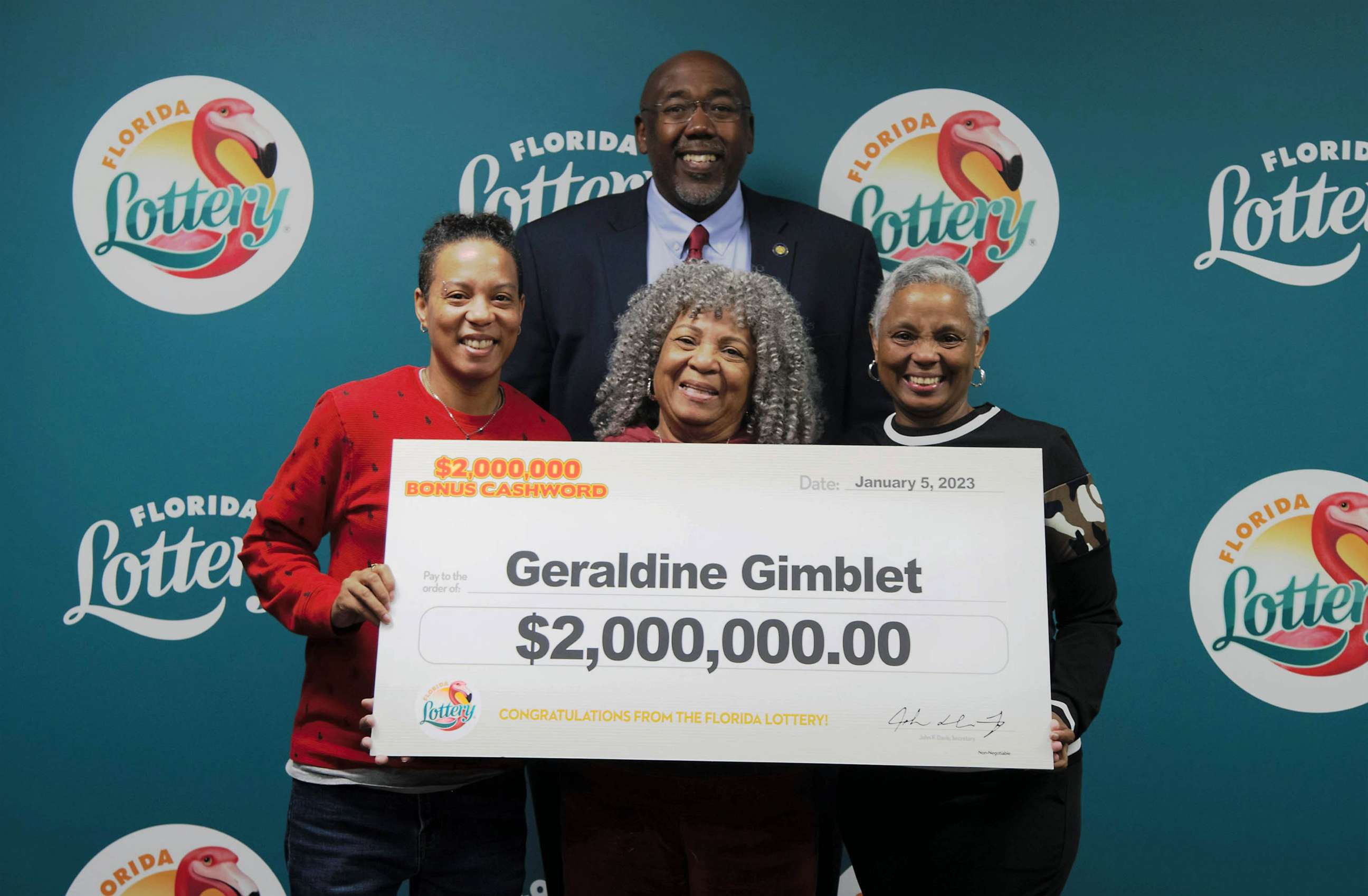 PHOTO: Geraldine Gimblet, of Lakeland, Florida, won a $2 million prize from the Florida Lottery.