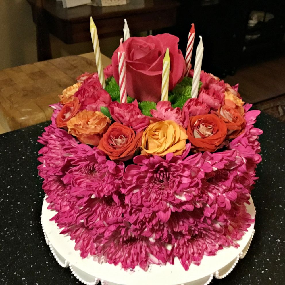 PHOTO: he cake made from flowers that was sent to Norma Gregotio on her 88th birthday.