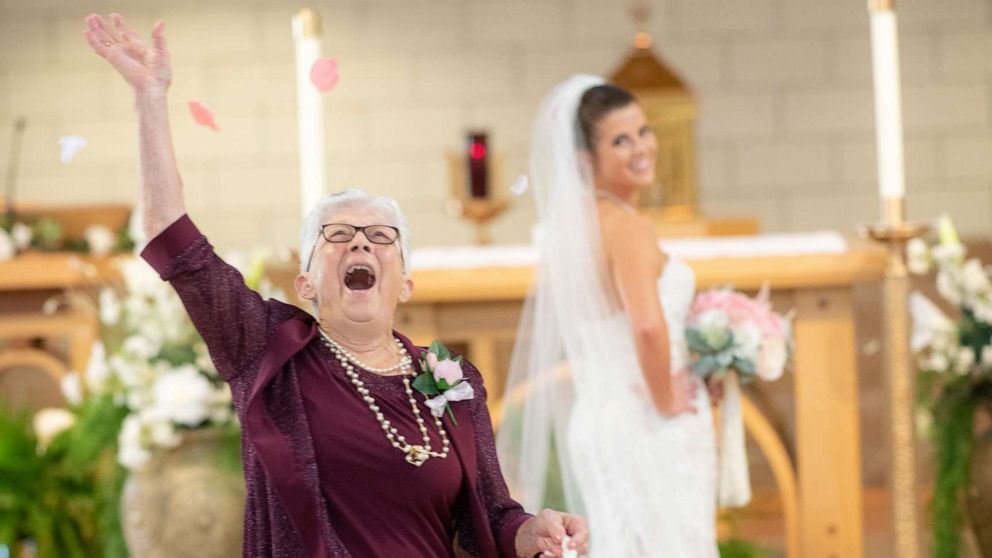 grandmother as flower girl