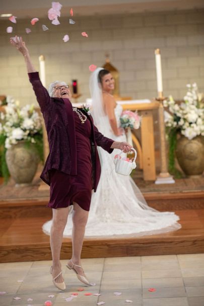 grandmother as flower girl