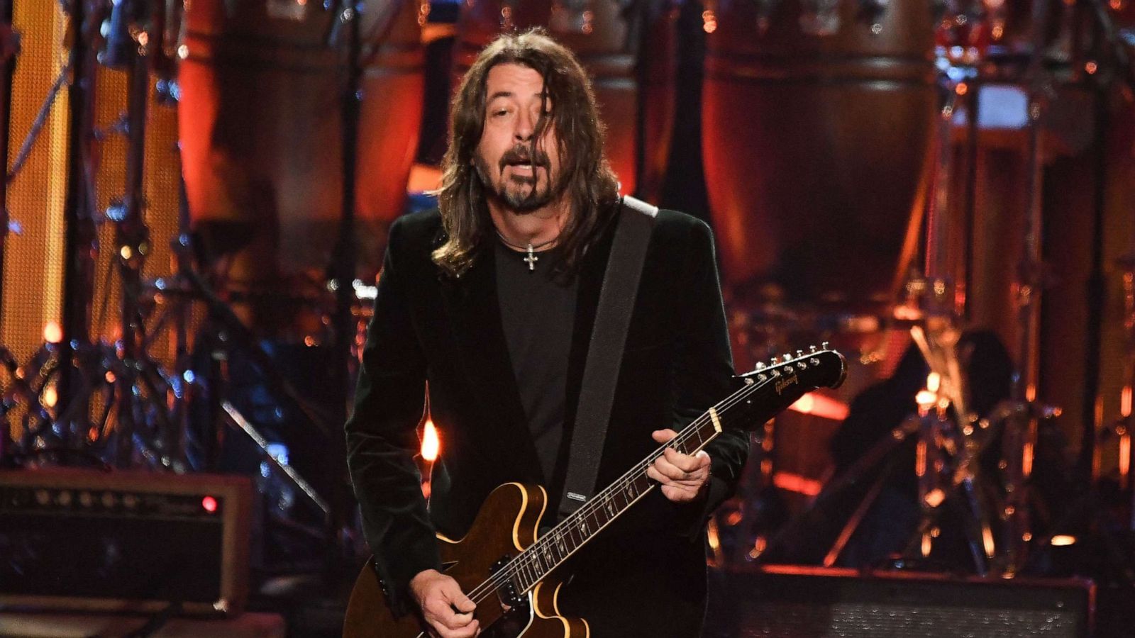 PHOTO: Musician Dave Grohl performs during the 37th Annual Rock and Roll Hall of Fame Induction Ceremony at the Microsoft Theatre on Nov. 5, 2022, in Los Angeles.