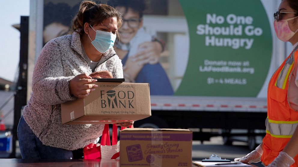 VIDEO: Economic fallout from pandemic prompts huge lines at food bank