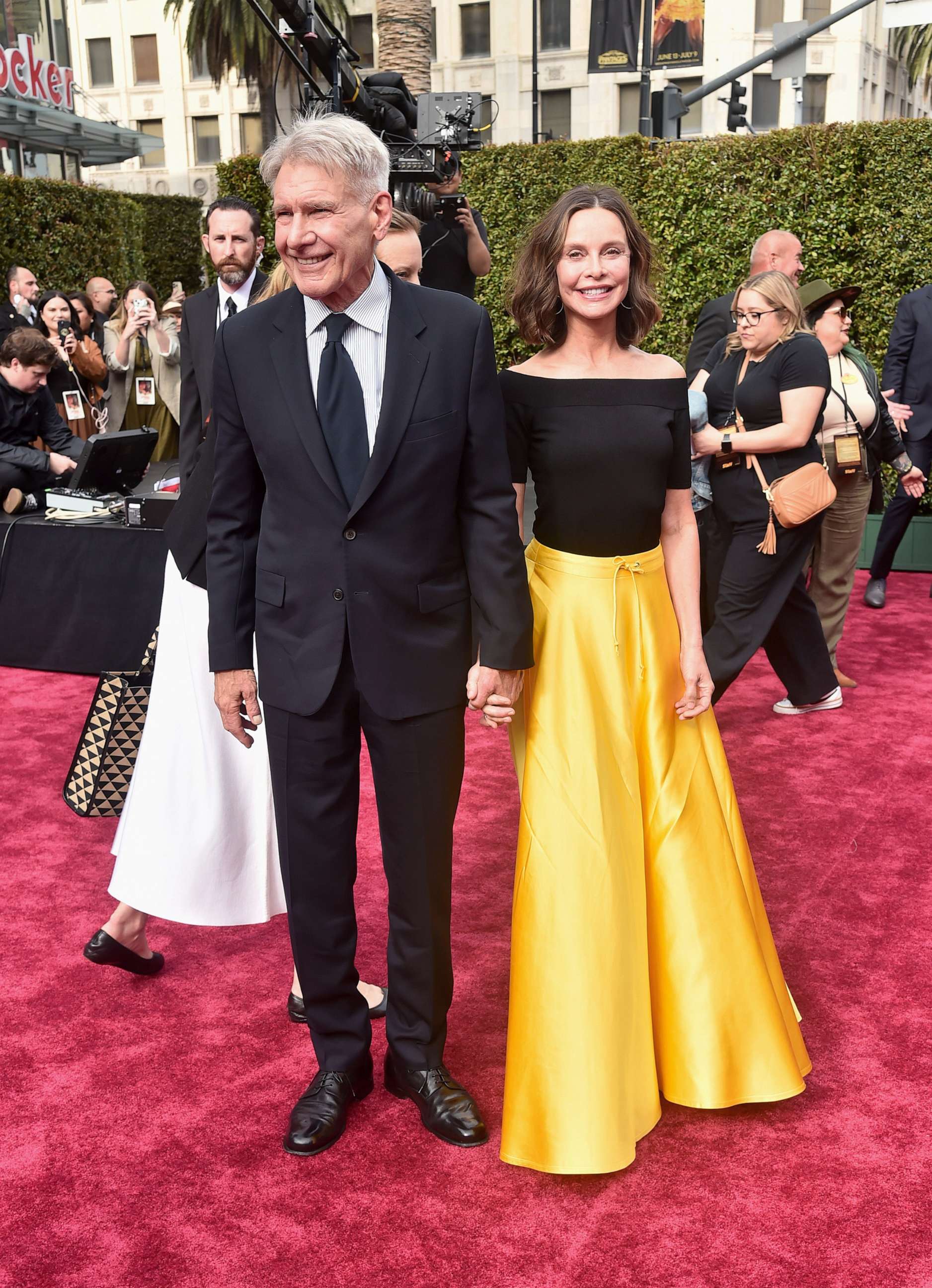 PHOTO: Harrison Ford and Calista Flockhart attend the premiere for "Indiana Jones and the Dial of Destiny" in Hollywood, Calif., June 14, 20