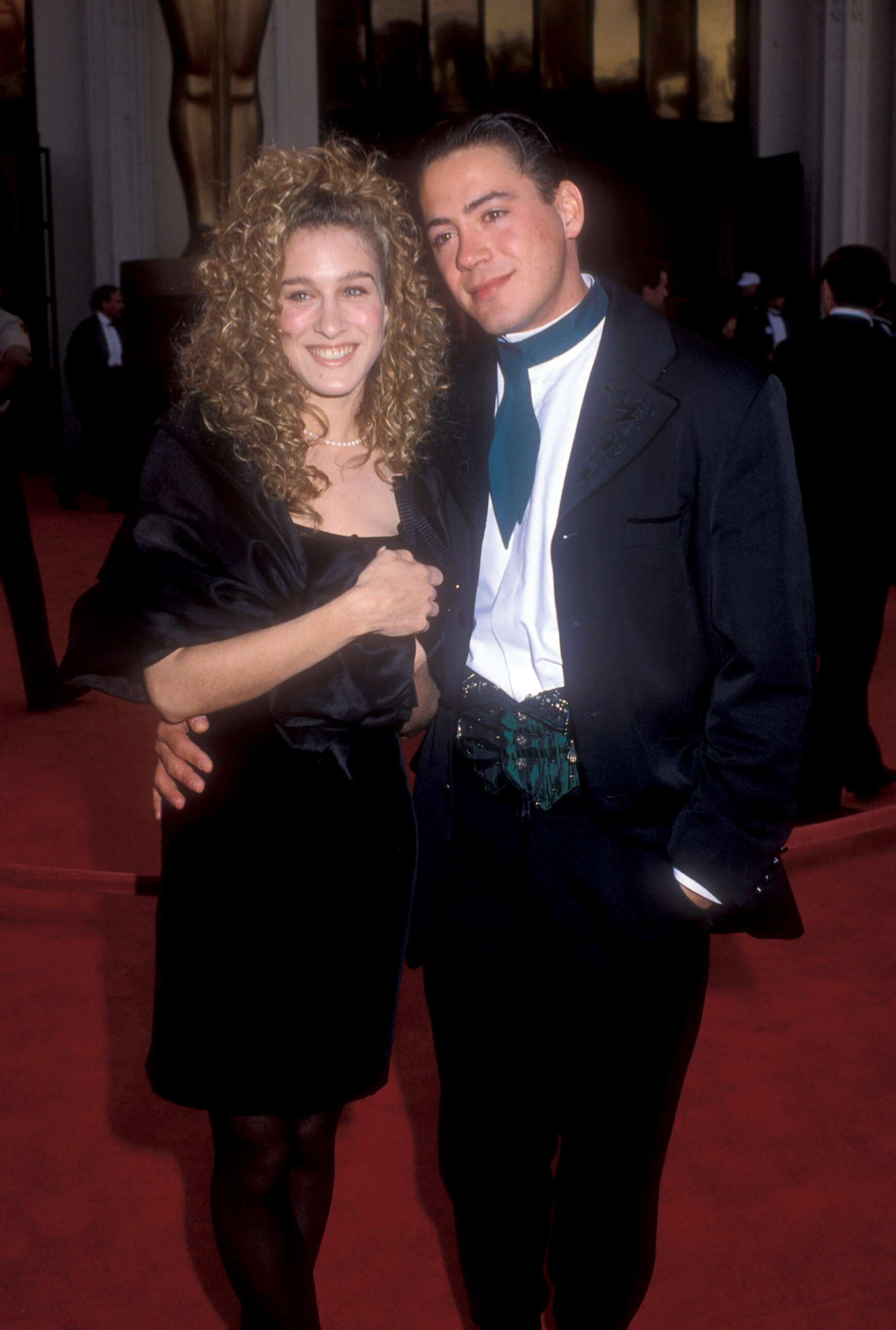 PHOTO: Sarah Jessica Parker and Robert Downey Jr. arrive for the 61st Annual Academy Awards at the Shrine Auditorium in Los Angeles, March 29, 1989.