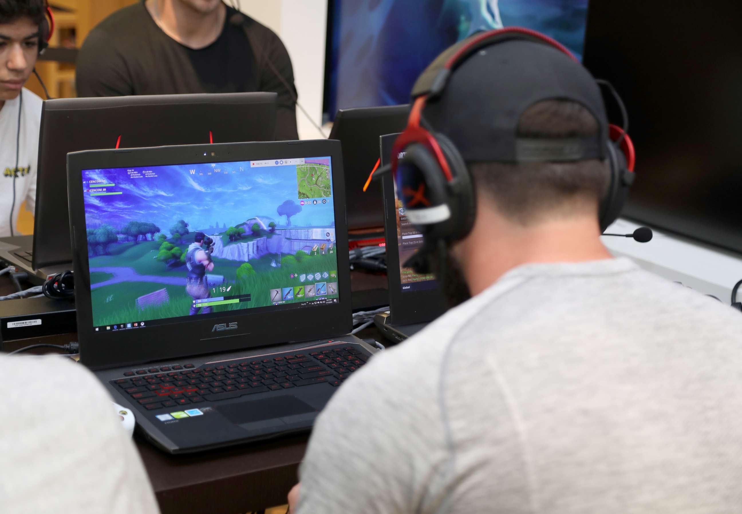 PHOTO: NFL player Baker Mayfield participates in the Microsoft Stores Pro Player Charity Fortnite Duos Tournament, Presented By Kor Media Entertainment at Microsoft Store, July 17, 2018, in Los Angeles.
