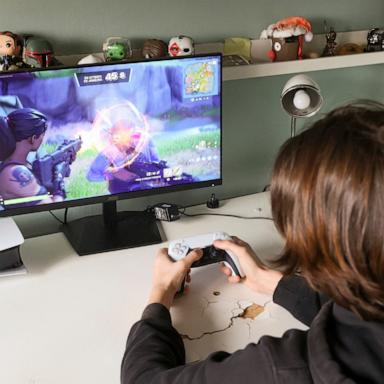 PHOTO: A teenager plays Fortnite video game in Montreuil near Paris, France on February 12, 2025.