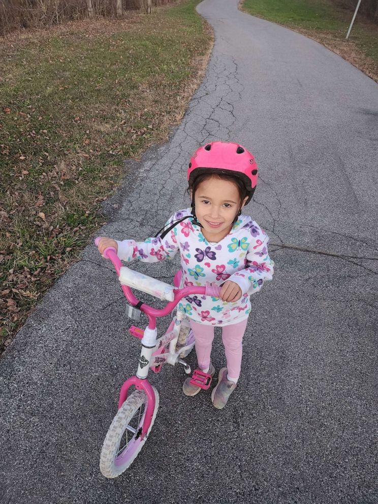 PHOTO: Cece enjoys riding her bicycle.