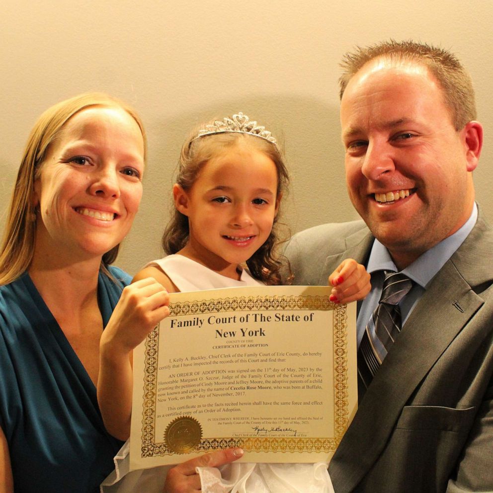 VIDEO: 5-year-old girl adopted by family that fostered her for 1,954 days