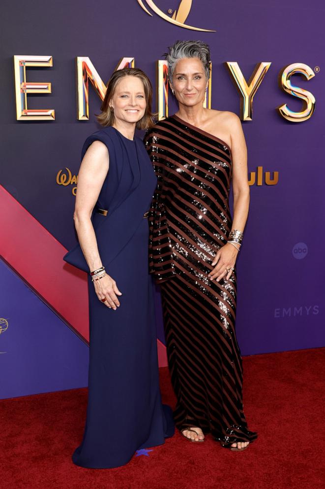 PHOTO: Jodie Foster, left, and Alexandra Hedison attend the 76th Primetime Emmy Awards, Sept. 15, 2024, in Los Angeles.