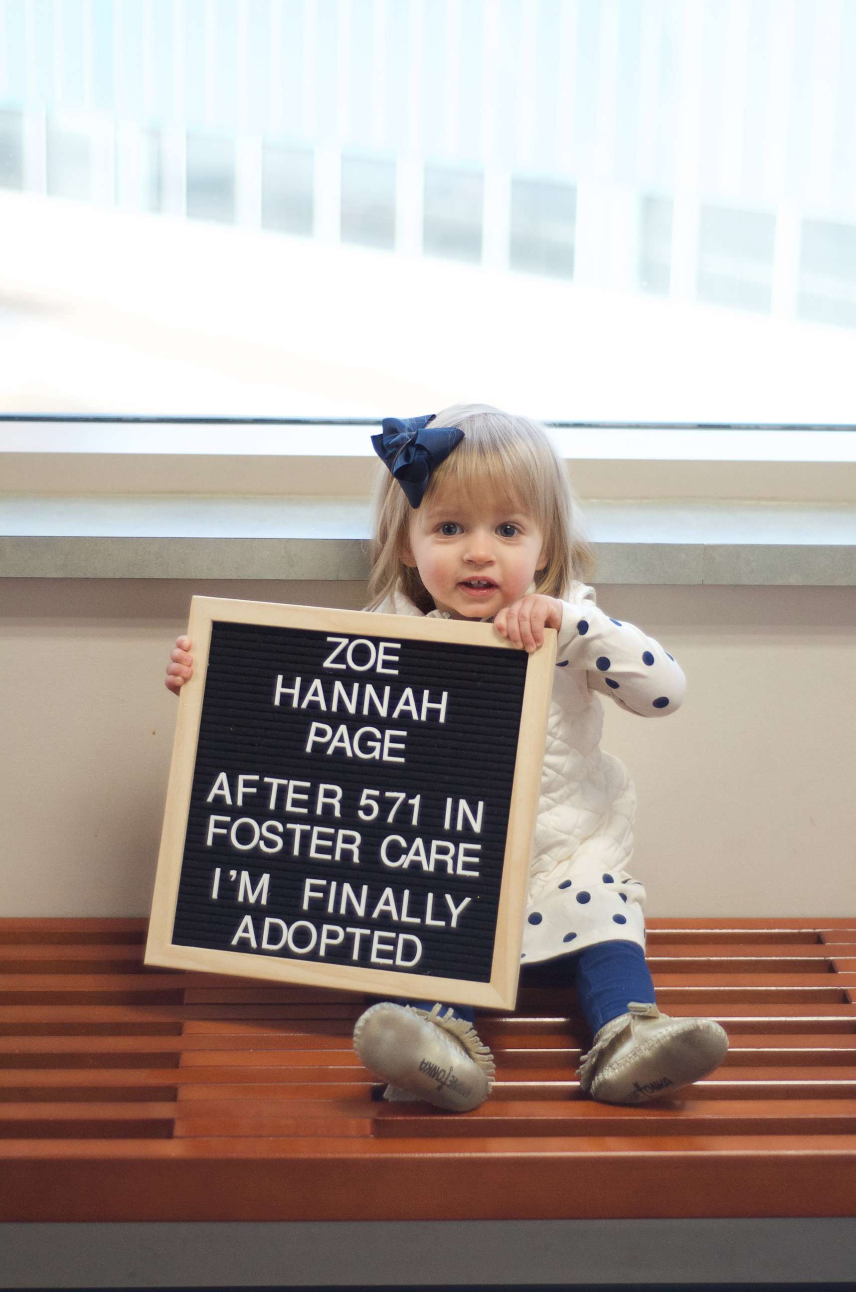 PHOTO: Hannah Page, 1, was adopted on Dec. 28, 2018, in Colorado.