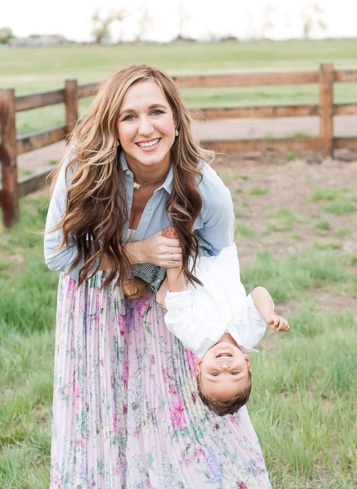 PHOTO: Katie Page of Parker, Colorado, photographed with her newly adopted son, Grayson, 2.