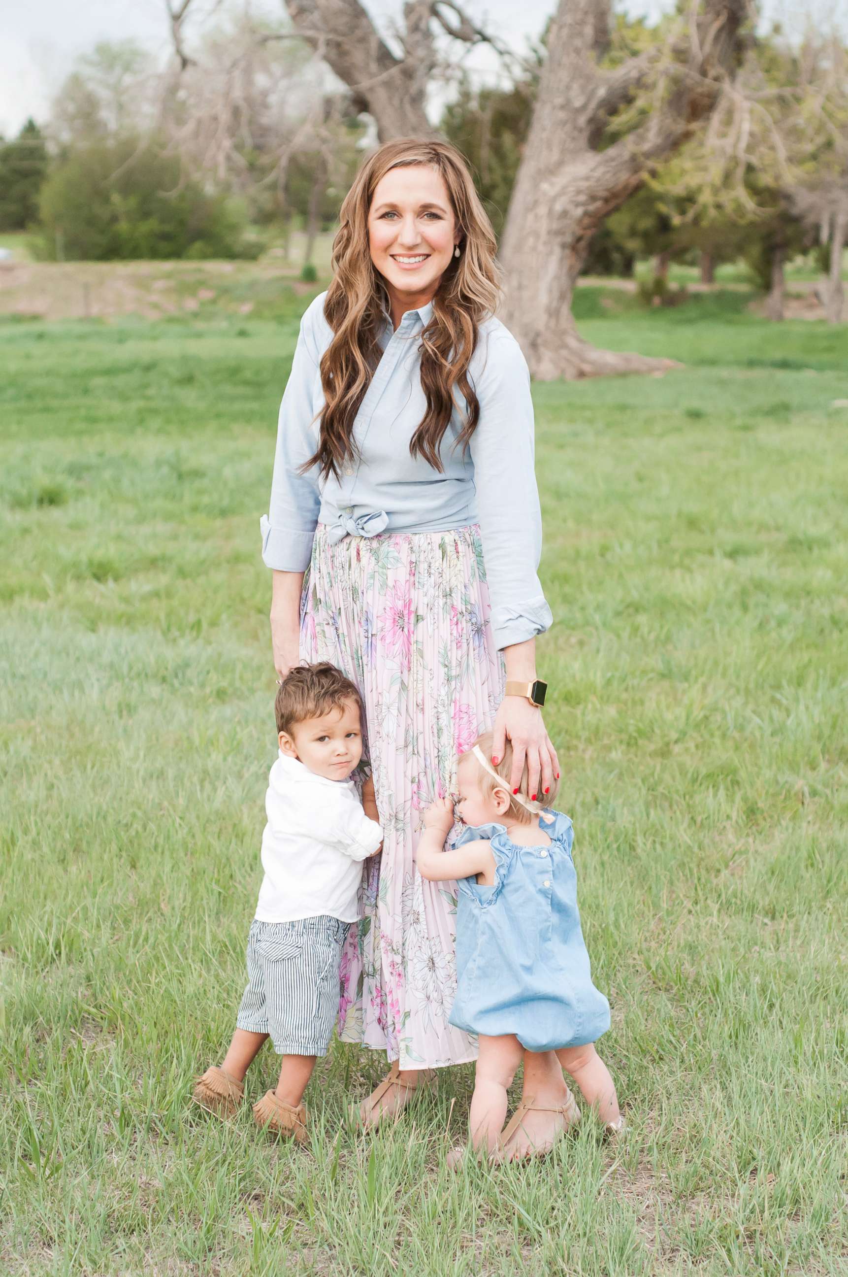 PHOTO: Katie Page of Parker, Colorado, photographed with her newly adopted children, Grayson, 2 and Hannah, 1.