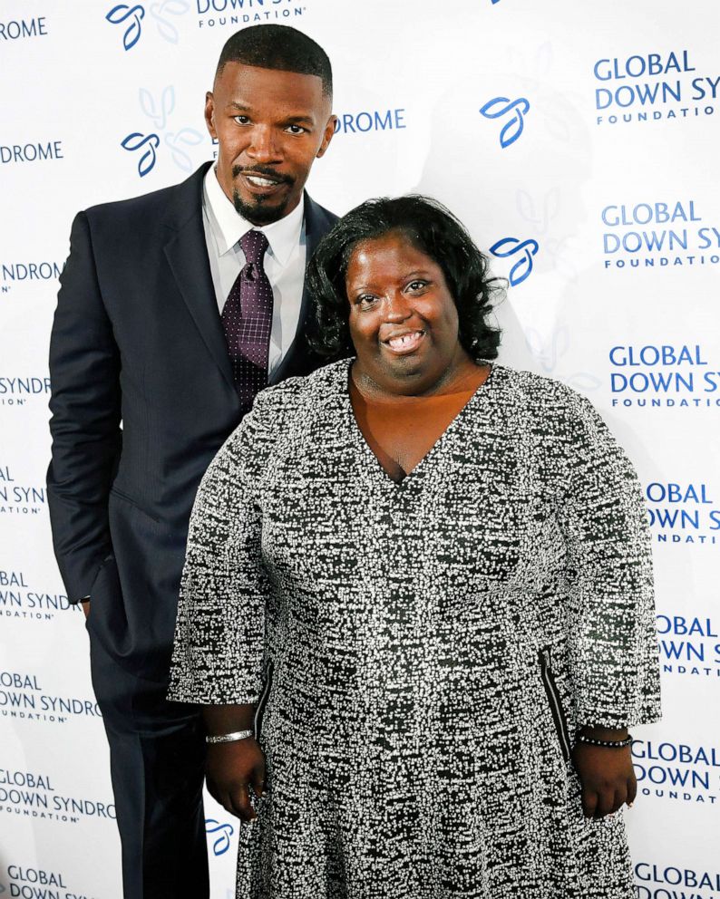 PHOTO: Jamie Foxx poses on the red carpet with his sister DeOndra Dixon while attending the Global Down Syndrome Foundation's 2016 "Be Beautiful, Be Yourself" fashion show on Nov. 12, 2016 in Denver.
