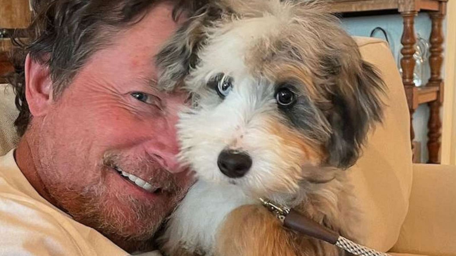 PHOTO: Michael J. Fox shared a photo of his new dog Blue to his Instagram account.