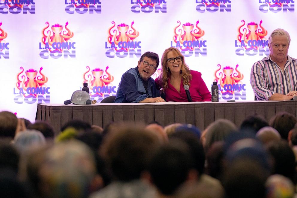 PHOTO: Michael J. Fox and Lea Thompson attended the "Back to the Future" panel at L.A. Comic Con.