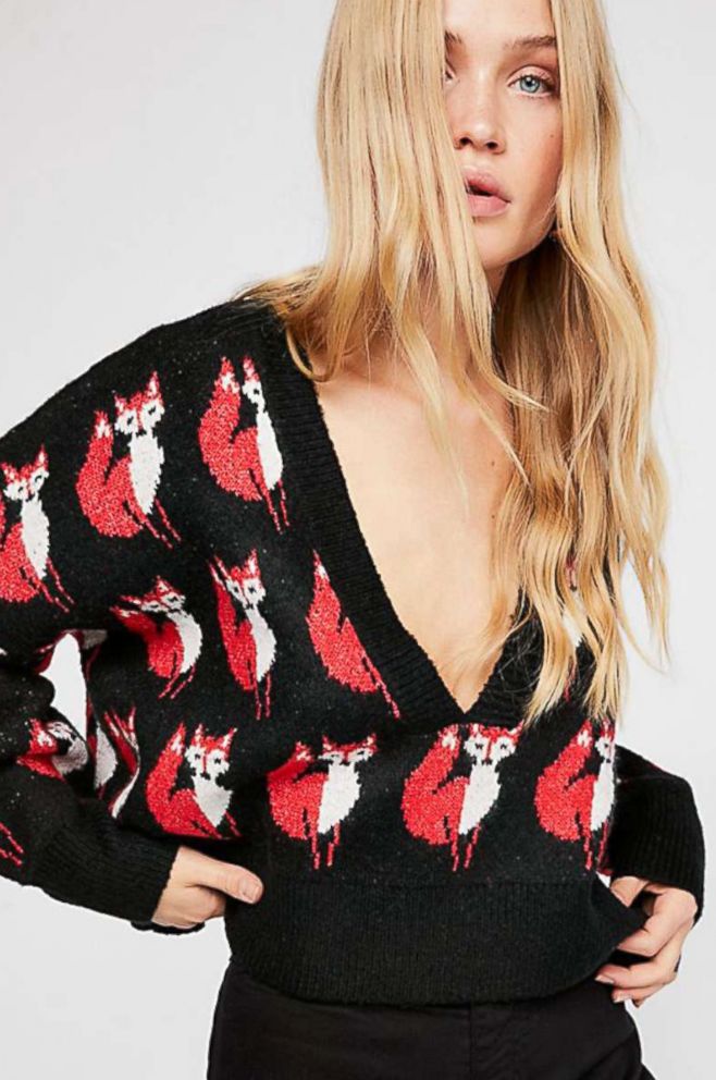 PHOTO: Free People, All-over Foxes Pullover Sweater, $208
