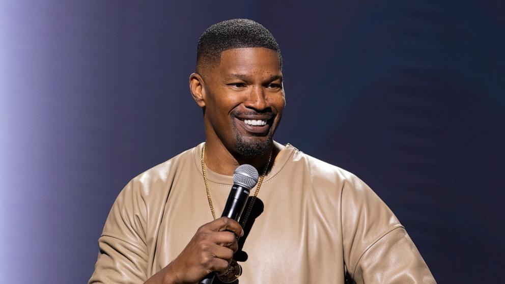 PHOTO: Jamie Foxx filming his stand-up comedy special "Jamie Foxx: What Had Happened Was..." at the Alliance Theatre in Atlanta.