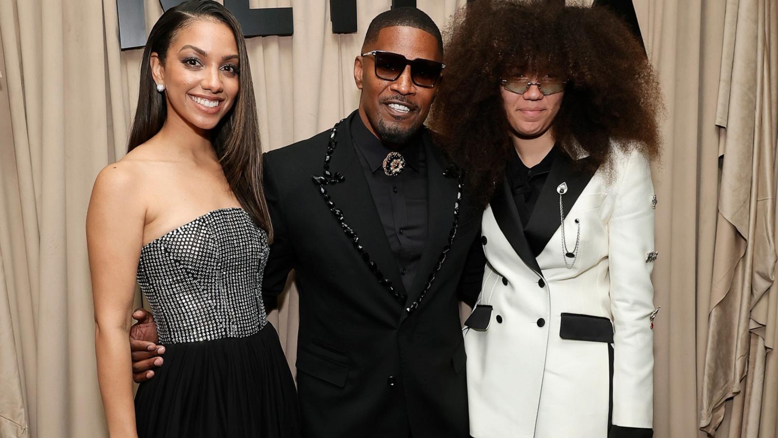 PHOTO: Corinne Foxx, Jamie Foxx and Annalise Bishop attends Netflix's Golden Globe Afterparty 2025 at Spago on Jan. 5, 2025 in Beverly Hills, Calif.