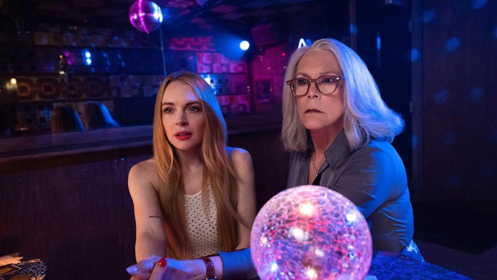 PHOTO: Lindsay Lohan as Anna Coleman and Jamie Lee Curtis as Tess Coleman are shown in a scene from Disney's "Freakier Friday."