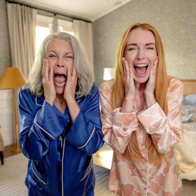 PHOTO: Jamie Lee Curtis as Tess Coleman and Lindsay Lohan as Anna Coleman are shown in Disney's live-action "Freakier Friday."