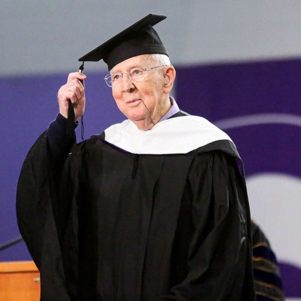 VIDEO: World War II veteran graduates college 80 years after receiving degree