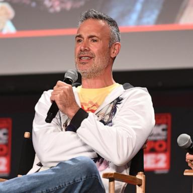 PHOTO: Freddie Prinze Jr. speaks on stage at C2E2 Chicago Comic & Entertainment Expo at McCormick Place April 27, 2024 in Chicago.