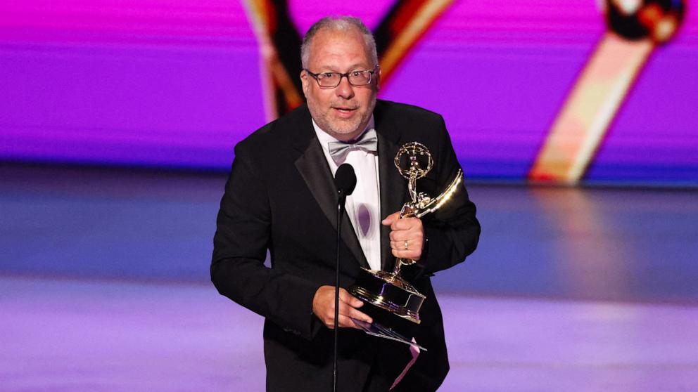 PHOTO: Frederick E.O. Toye receives the Best Directing for a Drama Series award for "Shogun"at the 76th Primetime Emmy Awards, Sept. 15, 2024, in Los Angeles.