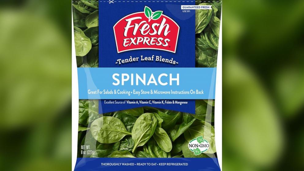 PHOTO: Fresh Express has issued a voluntary recall of a Fresh Express Spinach due to a potential health risk from Listeria monocytogenes.