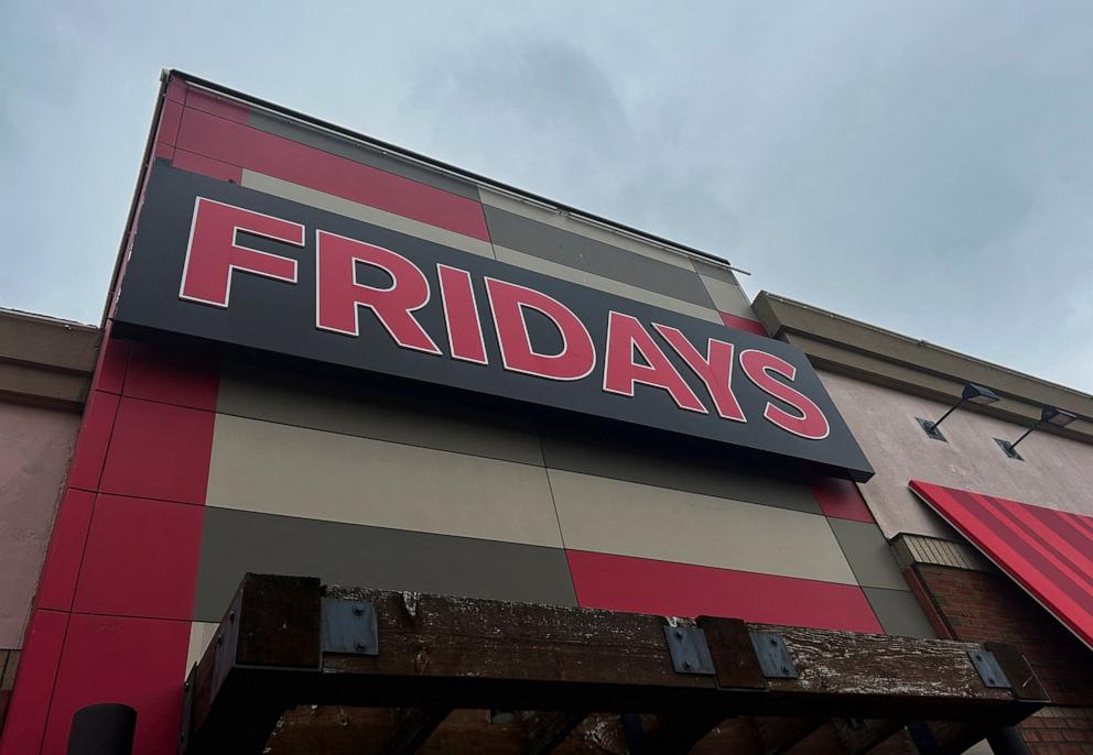 PHOTO: The sign for a TGI Fridays in Everett, Mass., Nov. 2, 2024. 