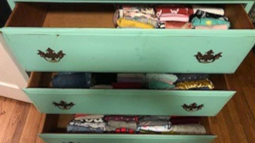 PHOTO: Drawers with folded clothes are pictured in the Friends' California home.