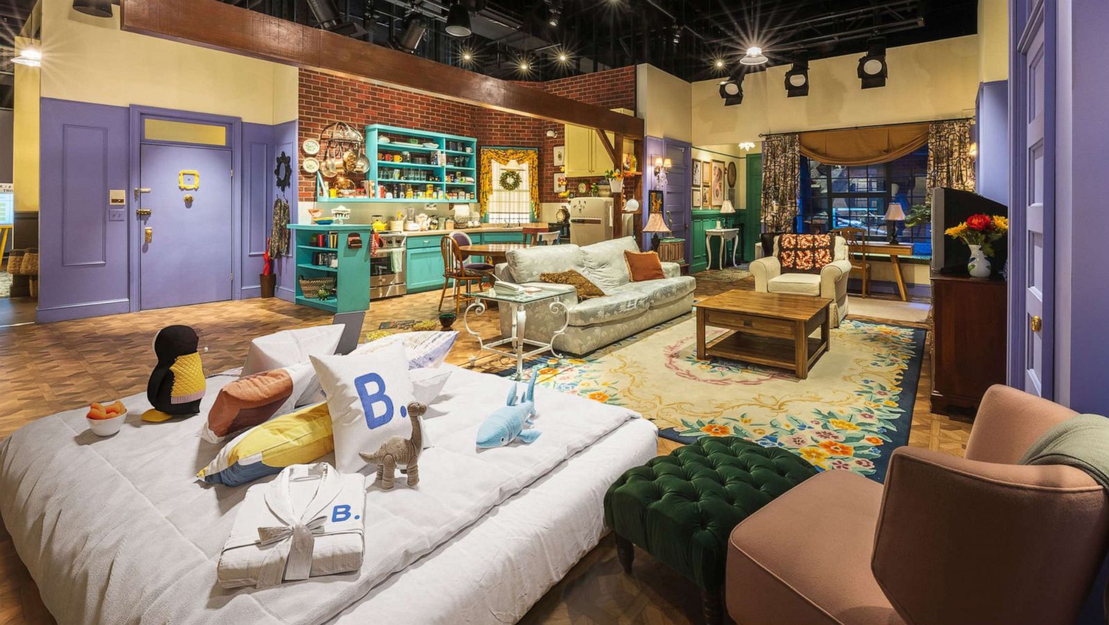 PHOTO: "Fans of "Friends" can book an overnight stay on the set recreation of Monica's apartment at the Friends Experience in New York City."