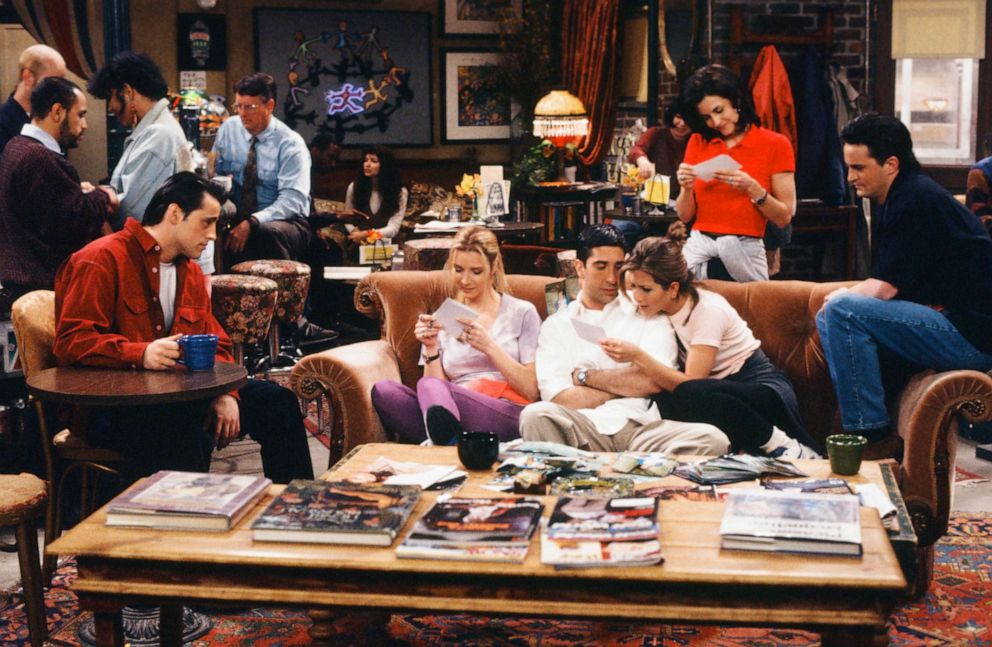 PHOTO: The cast of Friends are shown in Episode 124, "The One Where Rachel Finds Out"