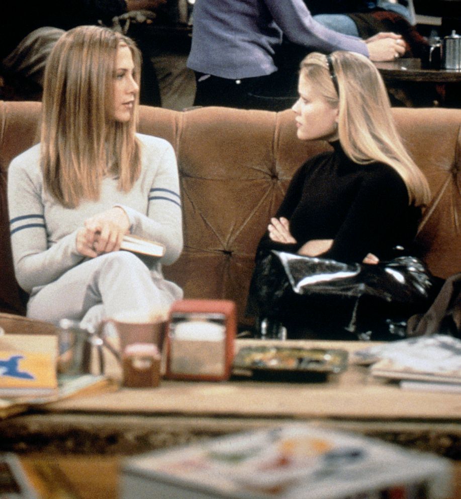 PHOTO: Jennifer Aniston and Reese Witherspoon in a scene on "Friends," in 2000.