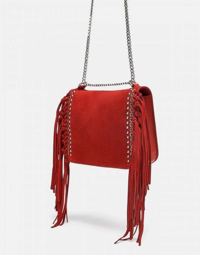 PHOTO: Split Leather Fringed Crossbody Bag