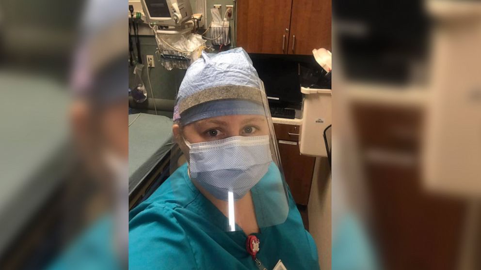 PHOTO: Amanda Rhoney, a nursing assistant and secretary in Wesley Long Hospital's emergency department in Greensboro, North Carolina, was working the evening of Jan. 24, 2021 when she learned her home caught fire.

