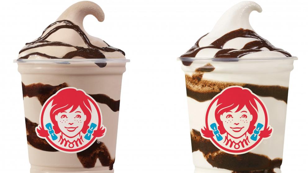 PHOTO: Customers can order a chocolate or vanilla Frosty with a Girl Scout Thin Mints-inspired swirl.