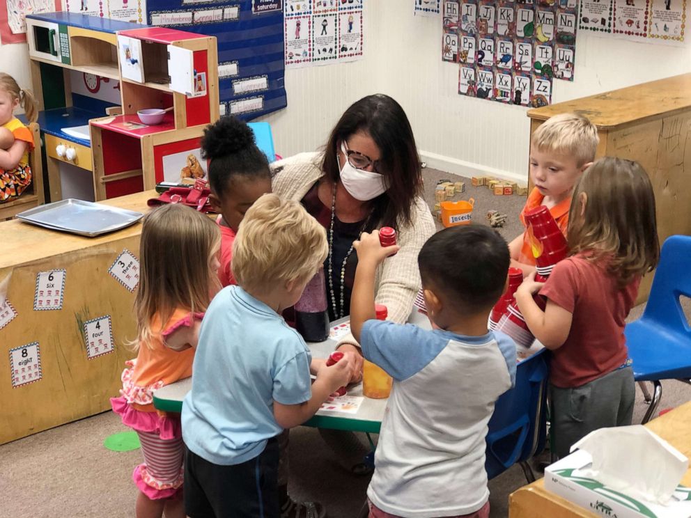 PHOTO: Lesia Daniel Hollingshead works with students at Funtime Preschool in Clinton, Miss.