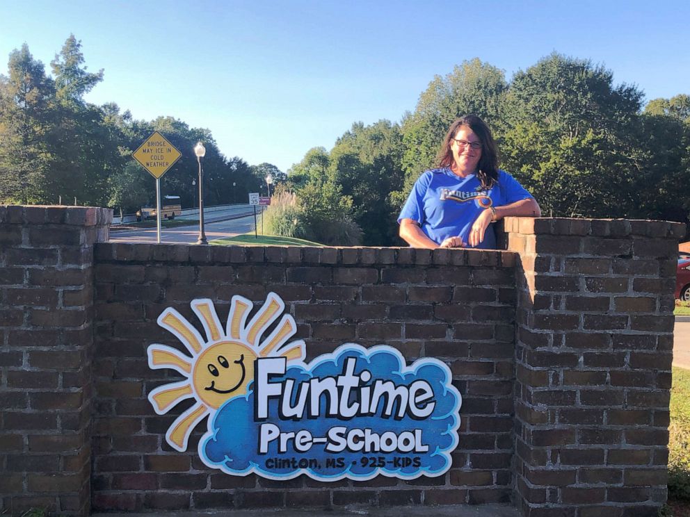 PHOTO: Lesia Daniel Hollingshead poses at Funtime Preschool, the Mississippi preschool she and her family have operated for decades in Clinton, Miss.