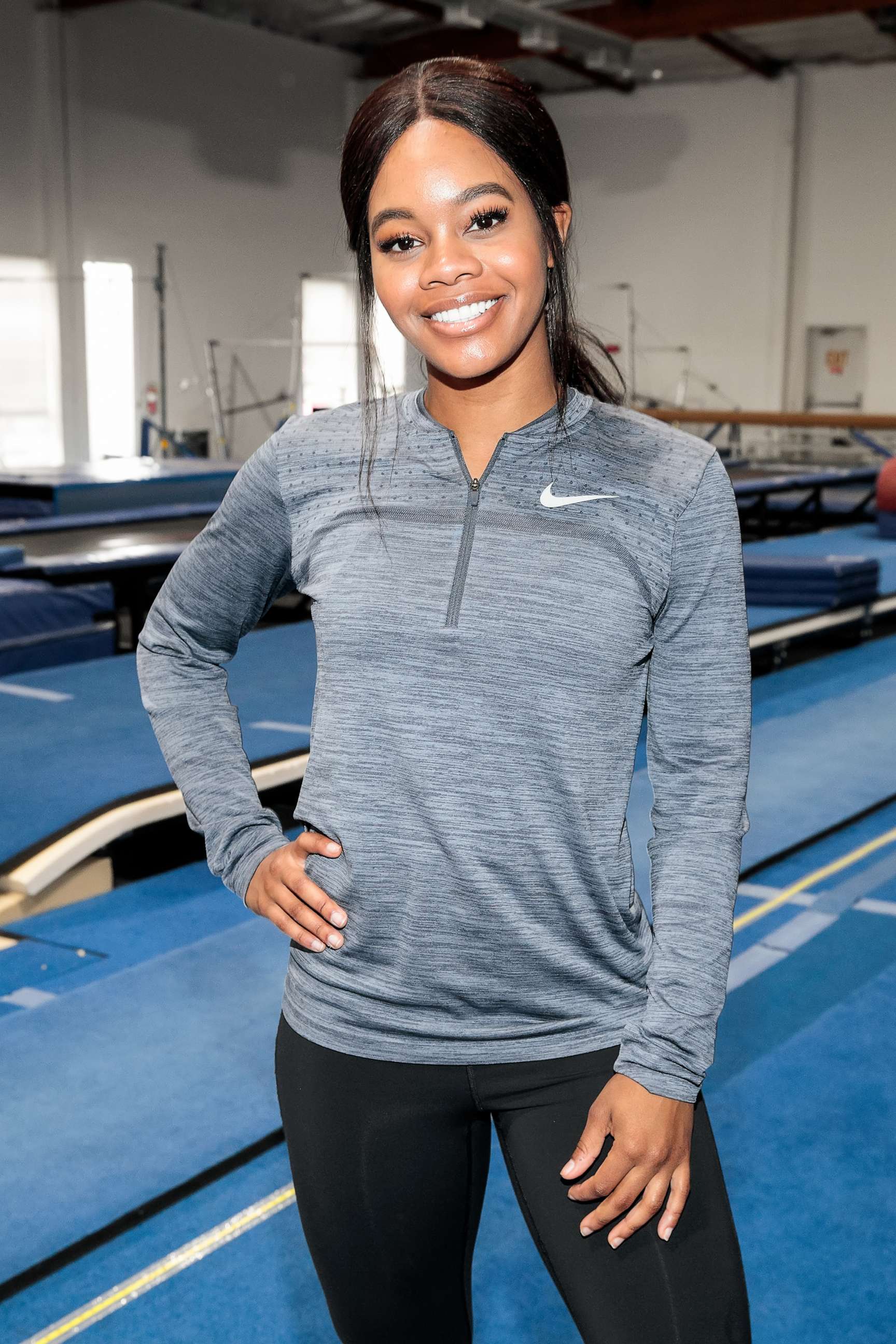 PHOTO: In this March 10, 2020, file photo, Olympic gymnast Gabby Douglas is shown in Los Angeles.