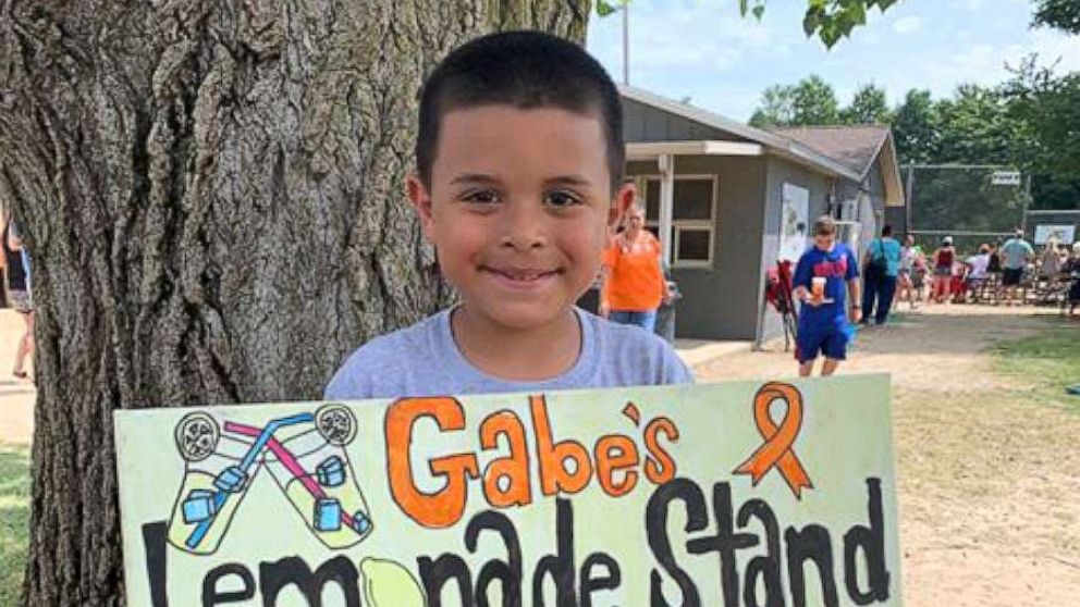 PHOTO: Gabe Rodriguez's lemonade stand raised $640 to donate toys to kids fighting cancer at the same hospital where he battled leukemia.