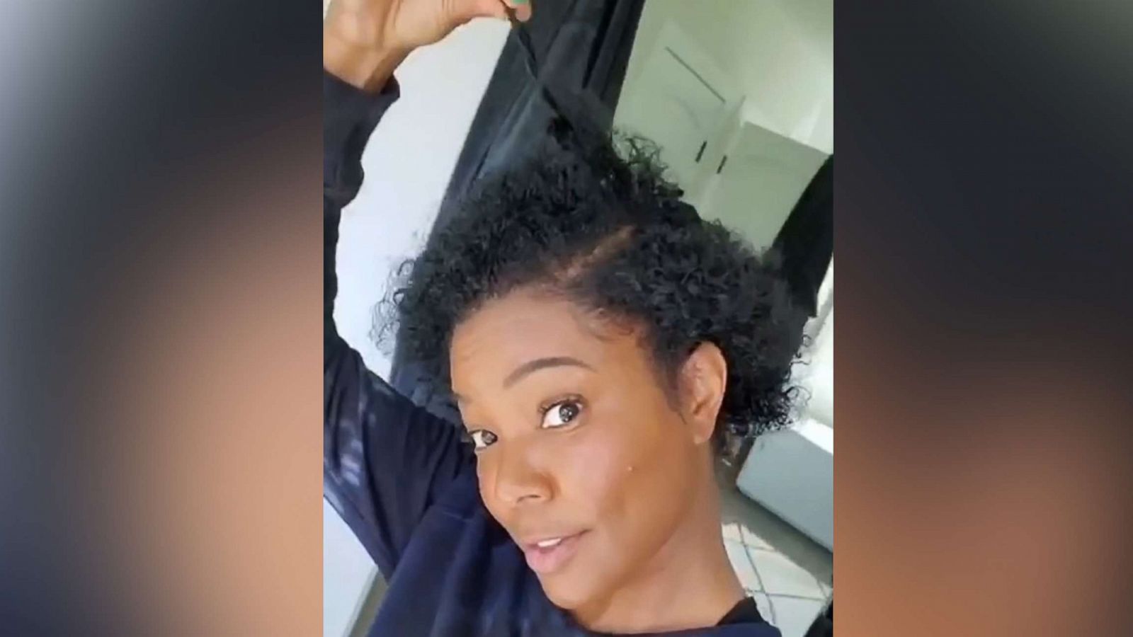 Gabrielle Union Shows Off Her Natural Curls While Social Distancing Gma