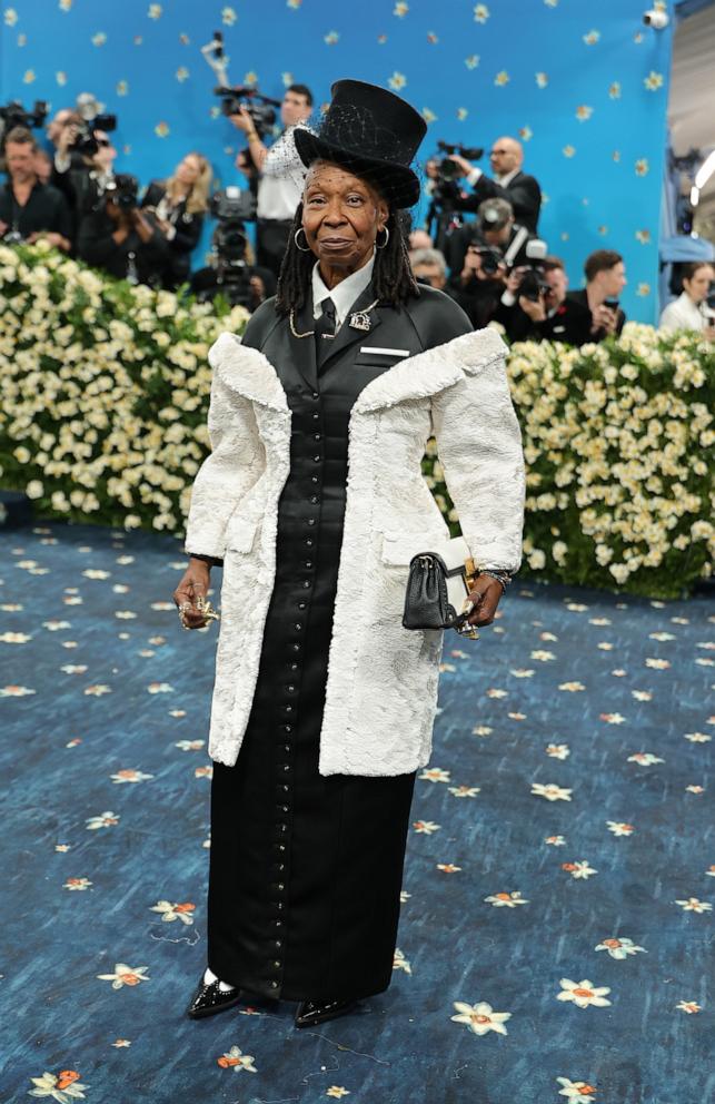 PHOTO: Whoopi Goldberg attends the 2025 Met Gala Celebrating "Superfine: Tailoring Black Style" at Metropolitan Museum of Art, May 5, 2025, in New York.